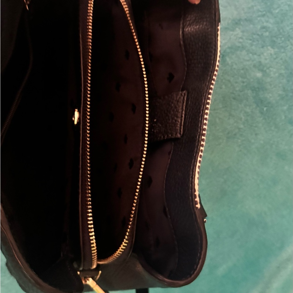 kate spade Navy Tote with Yellow, Pink & Green Stripes - Picture 6 of 8